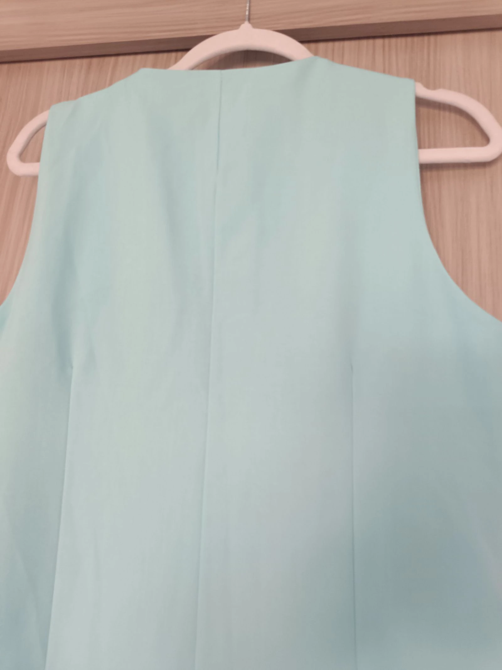 Chaleco largo estilo blazer verde agua / menta T. L (Made in Italy) – photo 7